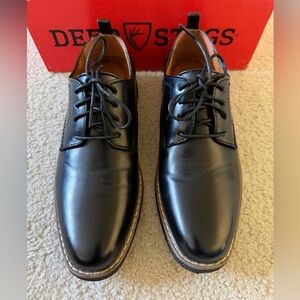 Deer Stags Black Dress Oxford Shoes, Boys Size 4.5